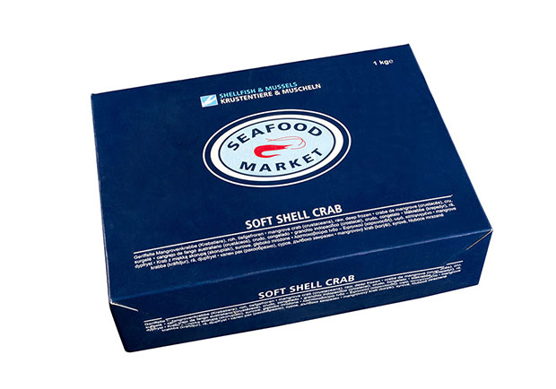 Blaue Seafood Market Packung Soft Shell Crab 1 kg