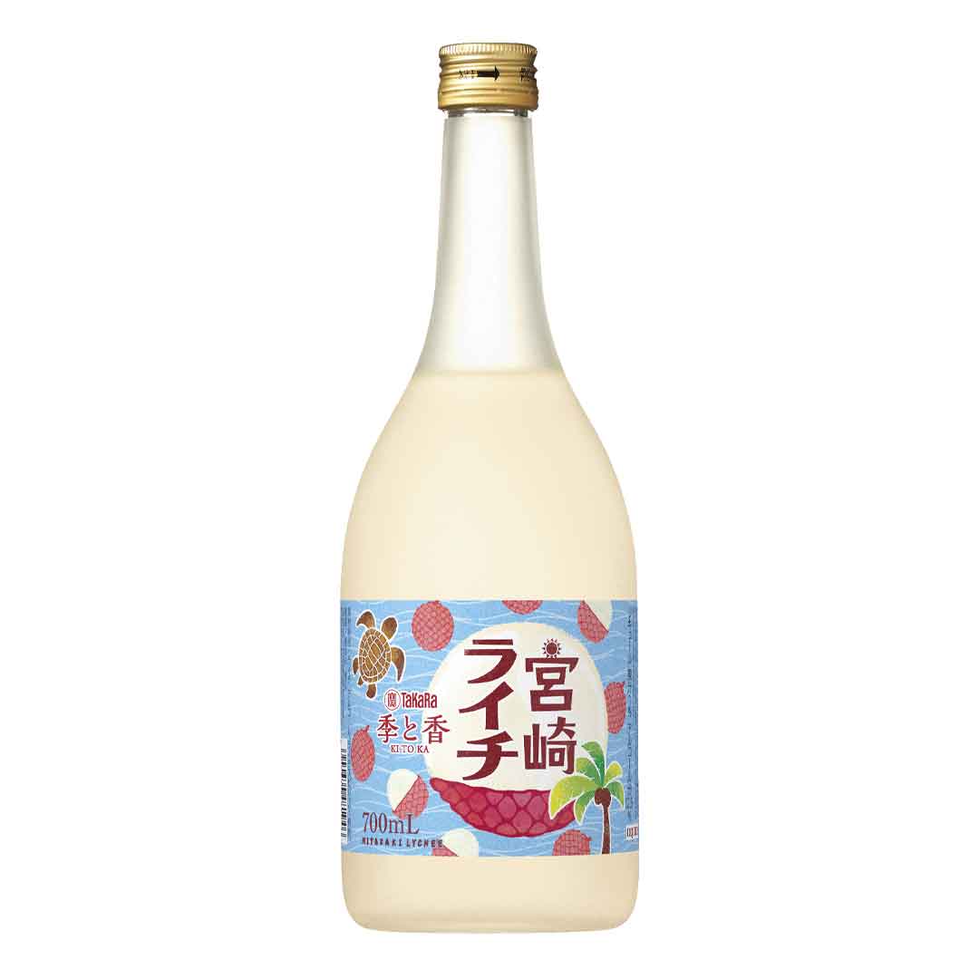 Produktbild der Flasche Myazaki Lychee von Takara, alkoholhaltiges Getränk mit Litchee-Aroma, 12,5 % vol