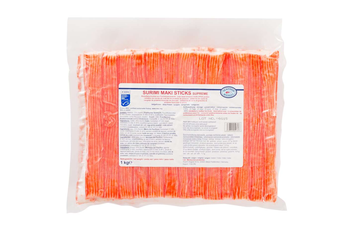 Surimi Maki Sticks Supreme Surimi Frozen Products Kagerer & Co. GmbH